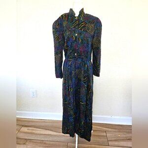 Vintage 80's Doncaster Women's Formal Floral Maxi Dress size 8.